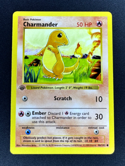 1999 Pokemon Base Set 1st Edition Charmander #46 Shadowless WOTC Common Ungraded - Image 1