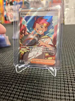 Pokemon TCG Trainer Crispin 164/142 Stellar Crown Ultra Rare Holo Card - Image 1