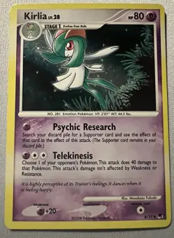 Kirlia 8/17 POP Series 7 Promo Holo Rare Pokemon Card - Image 1