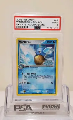 2006 Pokemon EX Crystal Guardians Wartortle #43 Reverse Foil Holo Rare PSA 9 - Image 1