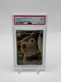 2025 Pokemon Journey Together Furret #168 Illustration Rare PSA 9 Mint - Image 1