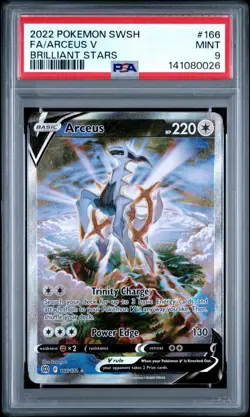 PSA 9 Arceus V 166/172 Pokemon Brilliant Stars Alt Art Alternate Sword Shield - Image 1