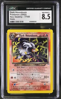 CGC 8.5 Dark Houndoom 2002 Neo Destiny 7/105 Holo Pokemon Card psa - Image 1
