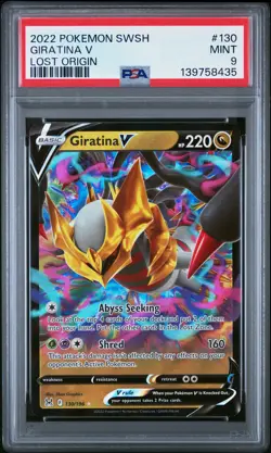 2022 POKEMON SWORD & SHIELD LOST ORIGIN #130 GIRATINA V PSA 9 - Image 1