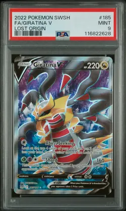 2022 POKEMON SWORD & SHIELD LOST ORIGIN #185 FULL ART/GIRATINA V PSA 9 - Image 1