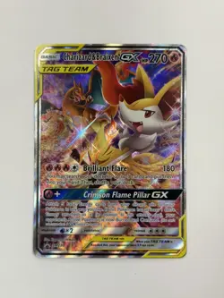 Pokemon TCG Charizard & Braixen Gx SM230 Black Star Promo Tag Team HP - Image 1