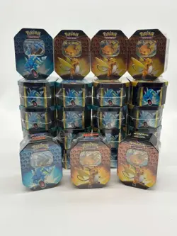 Lot of (23) Pokemon TCG Hidden Fates (10) Raichu & (13) Gyarados GX Sealed Tins - Image 1