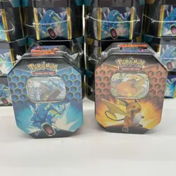 Lot of (23) Pokemon TCG Hidden Fates (10) Raichu & (13) Gyarados GX Sealed Tins - Image 2