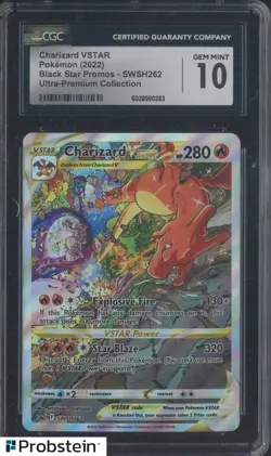 2022 Pokemon Black Star Promos SWSH262 Charizard VSTAR Ultra Premium CGC 10 - Image 1