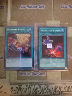 YUGIOH OVERDONE BURIAL CIBR SECRET 1ST NM + PREMATURE BURIAL DB1 UNLIMITED SUPER - Image 1