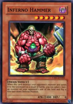 Yugioh! LP Inferno Hammer - CMC-EN002 - Super Rare - Limited Edition Lightly Pla - Image 1