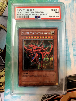 Yugioh Slifer the Sky Dragon YMA-EN001 Secret Rare - PSA 7 NM - Image 1