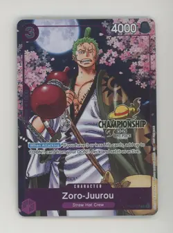 Zoro-Juurou (Event Pack Vol. 5) OP05-067 One Piece PROMO GOLD CHAMPIONSHIP - Image 1