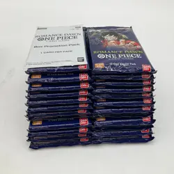 Lot of (24) One Piece TCG OP-01 Romance Dawn Booster Packs w/Blue Bottom Display - Image 2