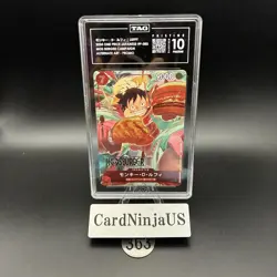 TAG PRISTINE 10 (990) Monkey D Luffy MOS BURGER CAMPAIGN P-080 Promo 363 - Image 1