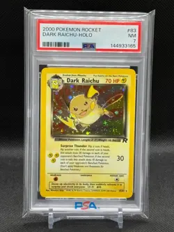 Dark Raichu Holo PSA 7 NM Secret Rare Pokemon (2000) Team Rocket 83/82 - Image 1
