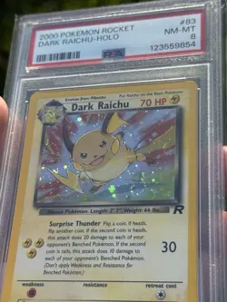 Pokemon Team Rocket Dark Raichu Holo Secret Rare 83/82 PSA 8 English - Image 4