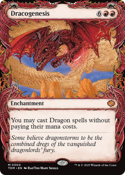 x1 Dracogenesis TDM Tarkir Dragonstorm MTG 300 SHOWCASE MYTHIC M/NM 1x - Image 1
