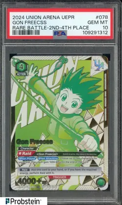 2024 Union Arena Rare Battle 2nd-4th Place #078 Gon Freecss PSA 10 GEM MINT - Image 1