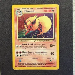 Flareon 3/64 Pokemon Card TCG Jungle Set Unlimited Holo Rare - Image 2
