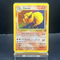 Pokemon TCG Flareon Jungle Holo Card 3/64 Unlimited Rare, LP Condition - Image 1