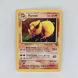 Pokemon TCG Flareon Holo Rare Jungle Set Card 3/64 - Image 1