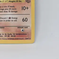 Pokemon TCG Flareon Holo Rare Jungle Set Card 3/64 - Image 5