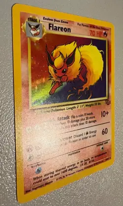 Flareon 3/64 Holo Rare Jungle TCG 1999 Pokemon Card - Image 2