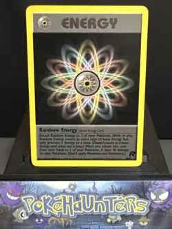 Pokemon Card Rainbow Energy 80/82 Non Holo Rare Team Rocket WOTC Played - Image 1