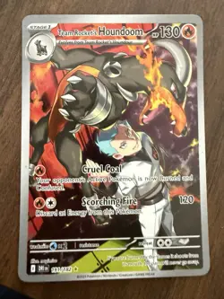 Pokemon TCG Team Rockets Houndoom Illustration Rare Card 191/182 Destined Rivals - Image 3