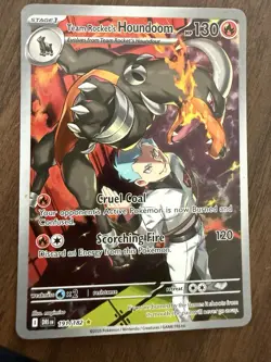 Pokemon TCG Team Rockets Houndoom Illustration Rare Card 191/182 Destined Rivals - Image 4