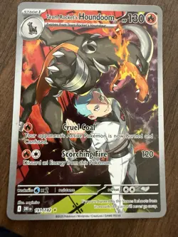 Pokemon TCG Team Rockets Houndoom Illustration Rare Card 191/182 Destined Rivals - Image 5