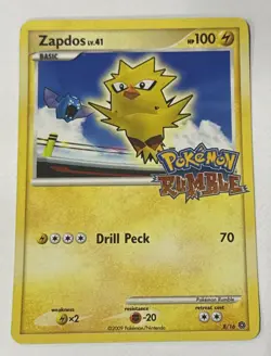 Zapdos 8/16 Pokemon Rumble Stamped Pokemon Card - Image 1