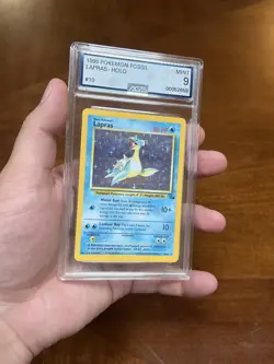 AGS 9 Lapras Fossil Unlimited Holo 10/62 1999 Pokemon Card - Image 1