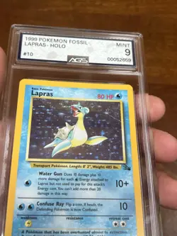 AGS 9 Lapras Fossil Unlimited Holo 10/62 1999 Pokemon Card - Image 2