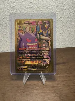 Pokemon Card Gengar TG10/TG30 Gold Foil Fan Art HP200 NM - Image 1