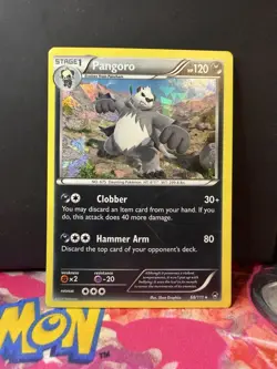 Pangoro 68/111 Pokemon Card Cracked Ice Holo XY Furious Fists 2014 LP - Image 1