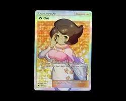Wicke Pokemon TCG Burning Shadows Holo Full Art Ultra Rare Card 147/147 GMT - Image 1