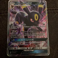 Umbreon GX 80/149 Ultra Rare SM Base Set Lp/NM Pokemon Card - Image 1