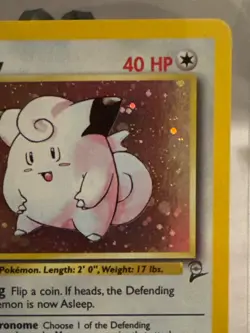 2001 Base Set 2 Clefairy Holo #6/130 Rare WOTC Pokemon Card TCG LP/NM - Image 3