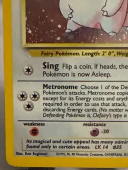 2001 Base Set 2 Clefairy Holo #6/130 Rare WOTC Pokemon Card TCG LP/NM - Image 4