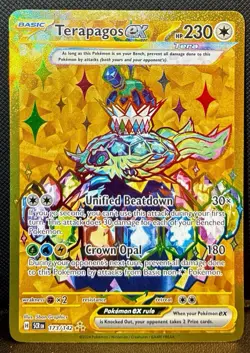 Terapagos Ex Gold Card 173/142 NM - Pokemon TCG Stellar Crown (FAST SHIPPING) - Image 1
