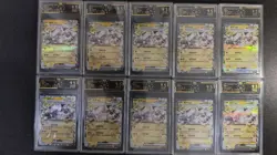 Chinese Pokemon Mewtwo ex 039/129 RR OCD 9.5 Gem Mint Graded Card Lot*10 GL15 - Image 1