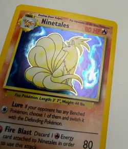 1999 TCG POKEMON NINETALES BASE SET UNLIMITED HOLO RARE CARD 12/102 - Image 4