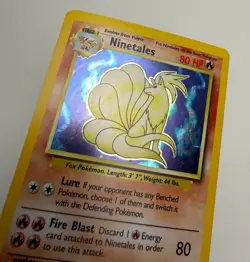 1999 TCG POKEMON NINETALES BASE SET UNLIMITED HOLO RARE CARD 12/102 - Image 5