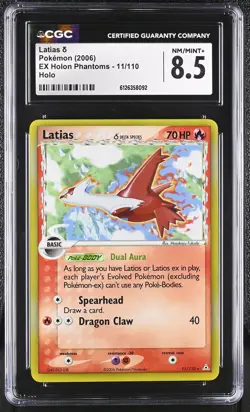 CGC 8.5 Latias 2006 EX Holon Phantoms 11/110 Holo Pokemon Card - Image 1
