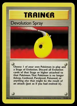 Pokemon Card - Devolution Spray Base Set 72/102 Rare - Image 1