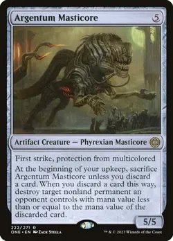 ONE ARGENTUM MASTICORE 1x Rare Magic Phyrexia All Will Be One MTG NM - Image 1