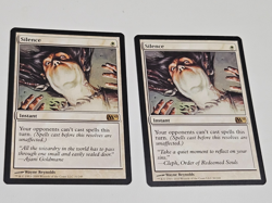 MTG 2X Magic the Gathering Silence M10 M11 NM X2 Light Play - Image 1
