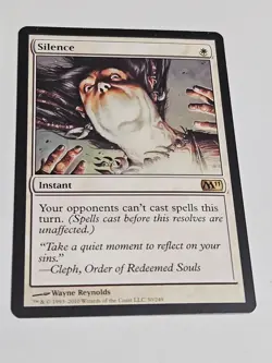 MTG 2X Magic the Gathering Silence M10 M11 NM X2 Light Play - Image 3
